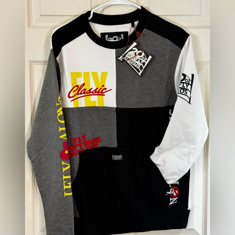 Born fly long sleeve black print shirt